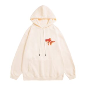 Comfortable Lightweight Hoodie with Goldfish Print