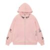 Trendy Pink Zipper Hoodie for Everyday Wear