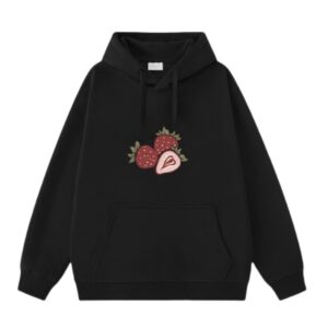 Strawberry Graphic Fun Hoodie
