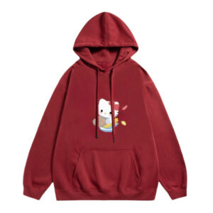 Street-Style Red Hello Kitty Fashion Hoodie